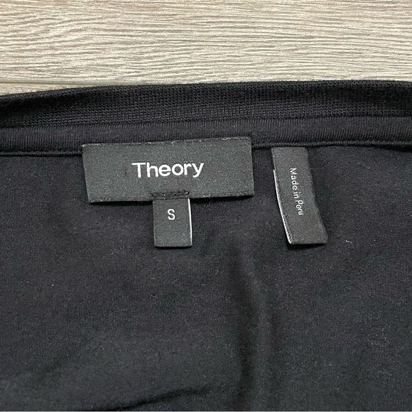 Theory Liliana S Ranmire Knit Open Back Short Sleeve Dress Black Size Small. - Picture 9 of 9